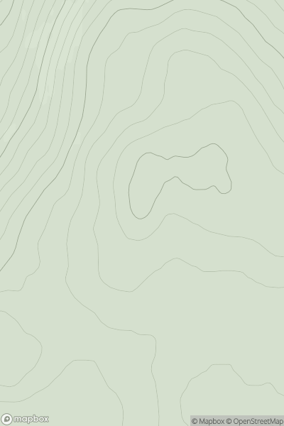 Thumbnail image for Beinn Dubh [Glen Albyn and the Monadh Liath] showing contour plot for surrounding peak